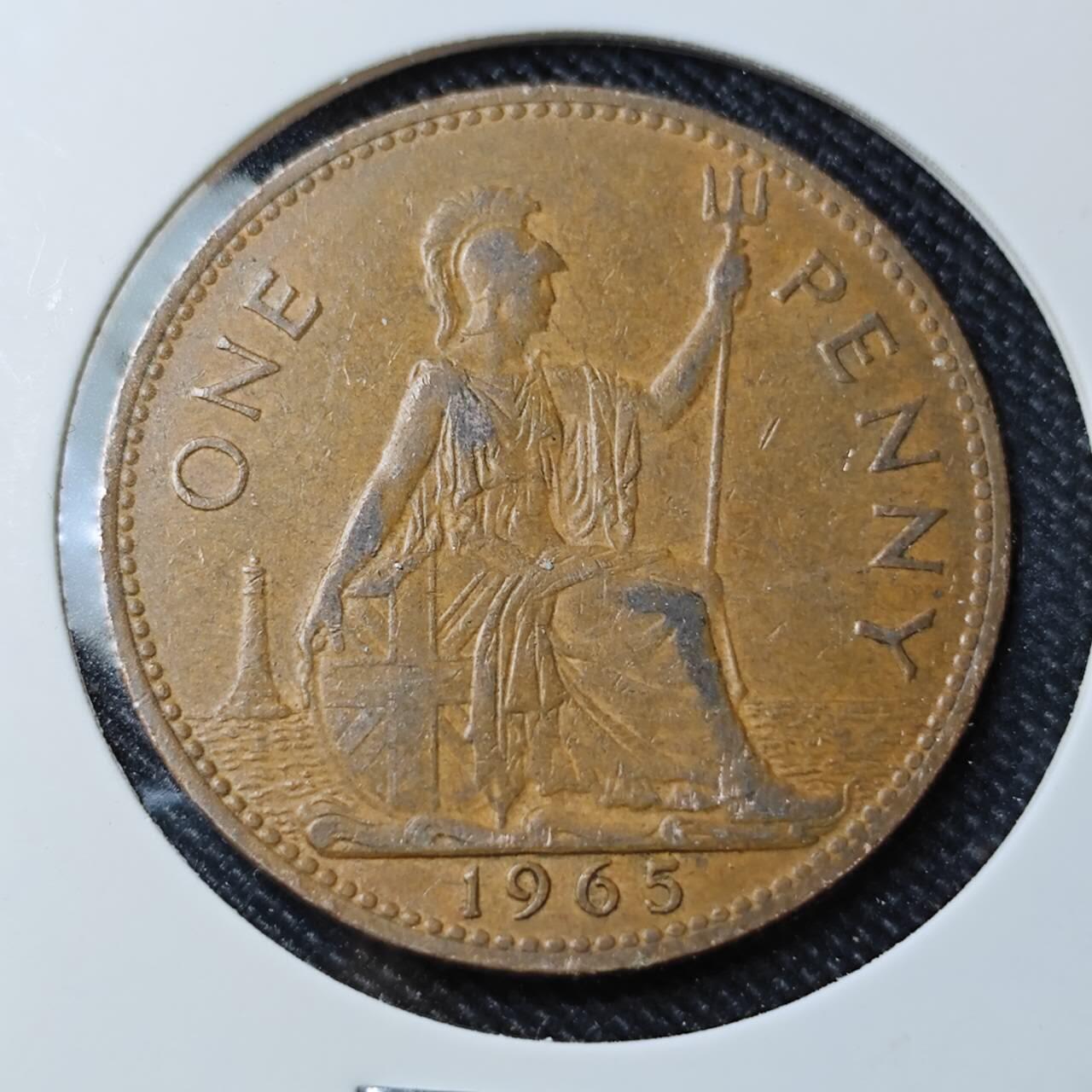 KK钱币收藏小铺  第392期  2月预留时间 周末发货  1965英国1便士铜币