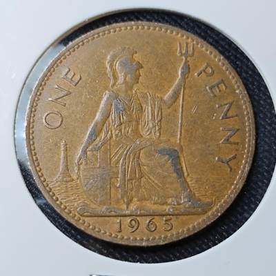 KK钱币收藏小铺  第392期  2月预留时间 周末发货 -  1965英国1便士铜币