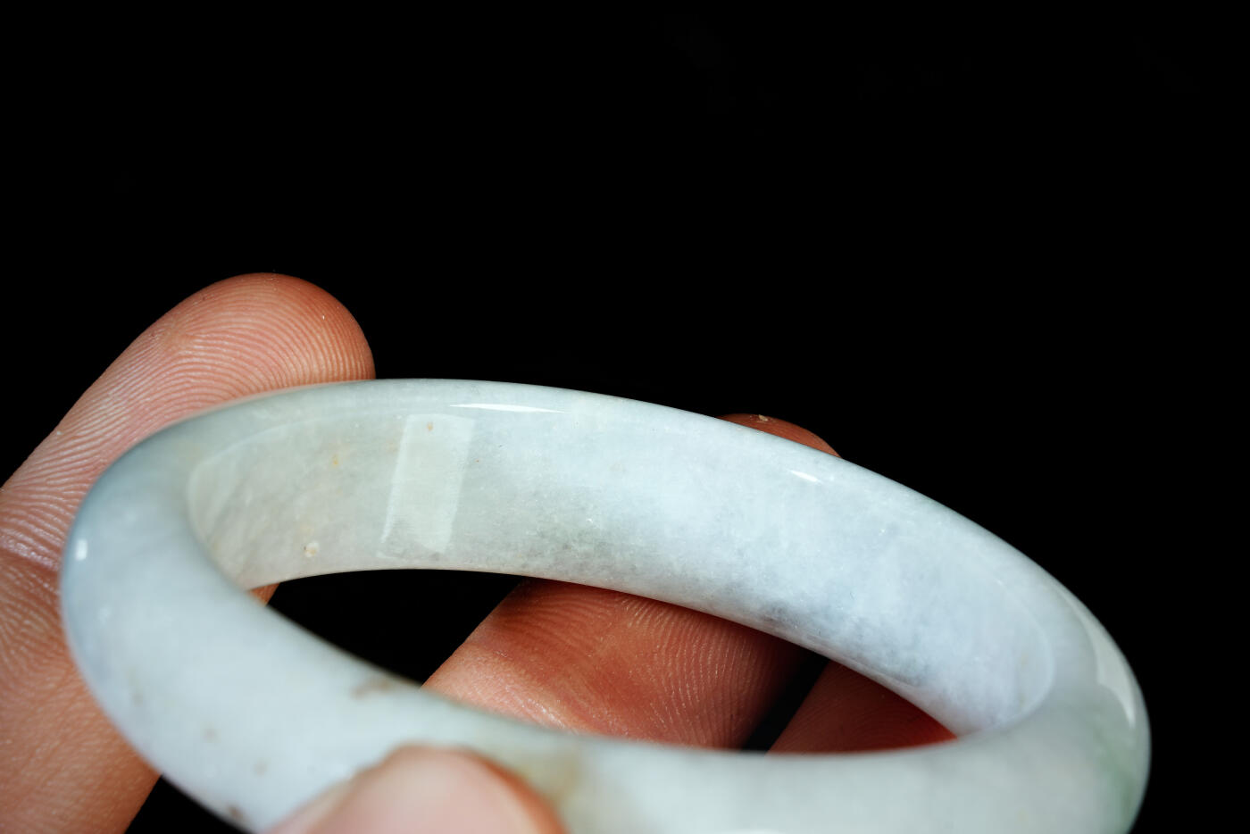 上海都达杂项专场二十一（全场包邮） 天然 冰糯种翡翠（A货）贵妃手镯 附鉴定证书90-44
