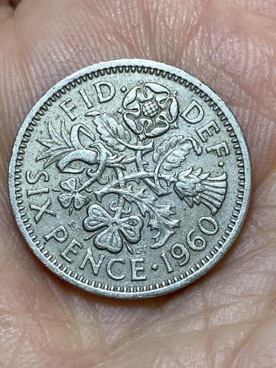 2026年第十九场(总第一百八十八场）外国好品散币场(免佣金) - 英国🇬🇧1960年6便士(伊丽莎白二世青年桂冠第二版)