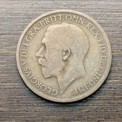 【铜匠收藏】★第144★散币专场 不寄存，30包邮。不满30元，支付5元运费。《接受代拍 代送NGC评级》 - 55【无寄存】英国 1915年 乔治五世 半便士 铜币