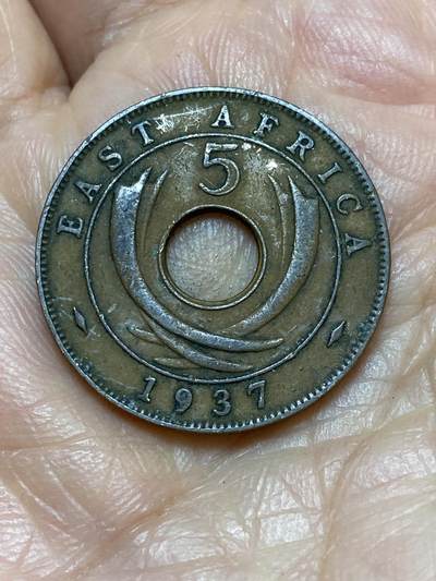 2026年第十九场(总第一百八十八场）外国好品散币场(免佣金) - 英属东非1937年5分(乔治六世加冕年，第一版首发年，KN标金斯诺顿厂造)