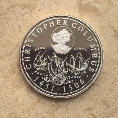 道一币馆币章第一百六十五场 - 索马里2000年航海家哥伦布150先令精制银币 15g 999s