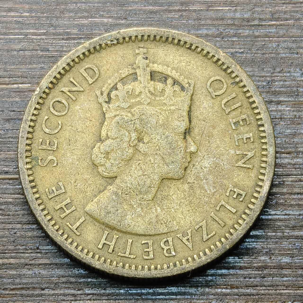 【本场4.12号发货】★第145★散币专场 不寄存，30包邮。不满30元，支付5元运费。《接受代拍 代送NGC评级》 8【无寄存】英属东加勒比  1960年  5分 镍黄铜币