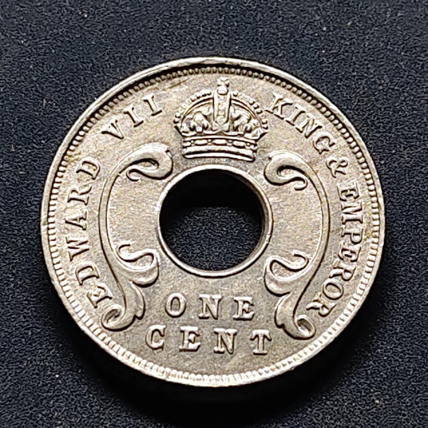 【全场包邮】纯粹捡漏拍501场-持续更新中 英属东非和乌干达保护地1907年爱德华七世1分 UNC品相