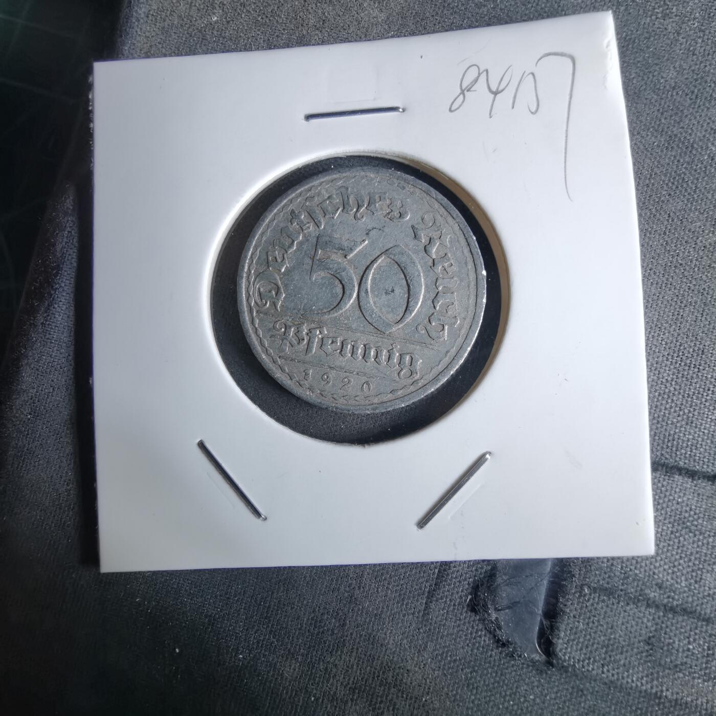 沼泽如烟--第984场 德国1920年50芬尼