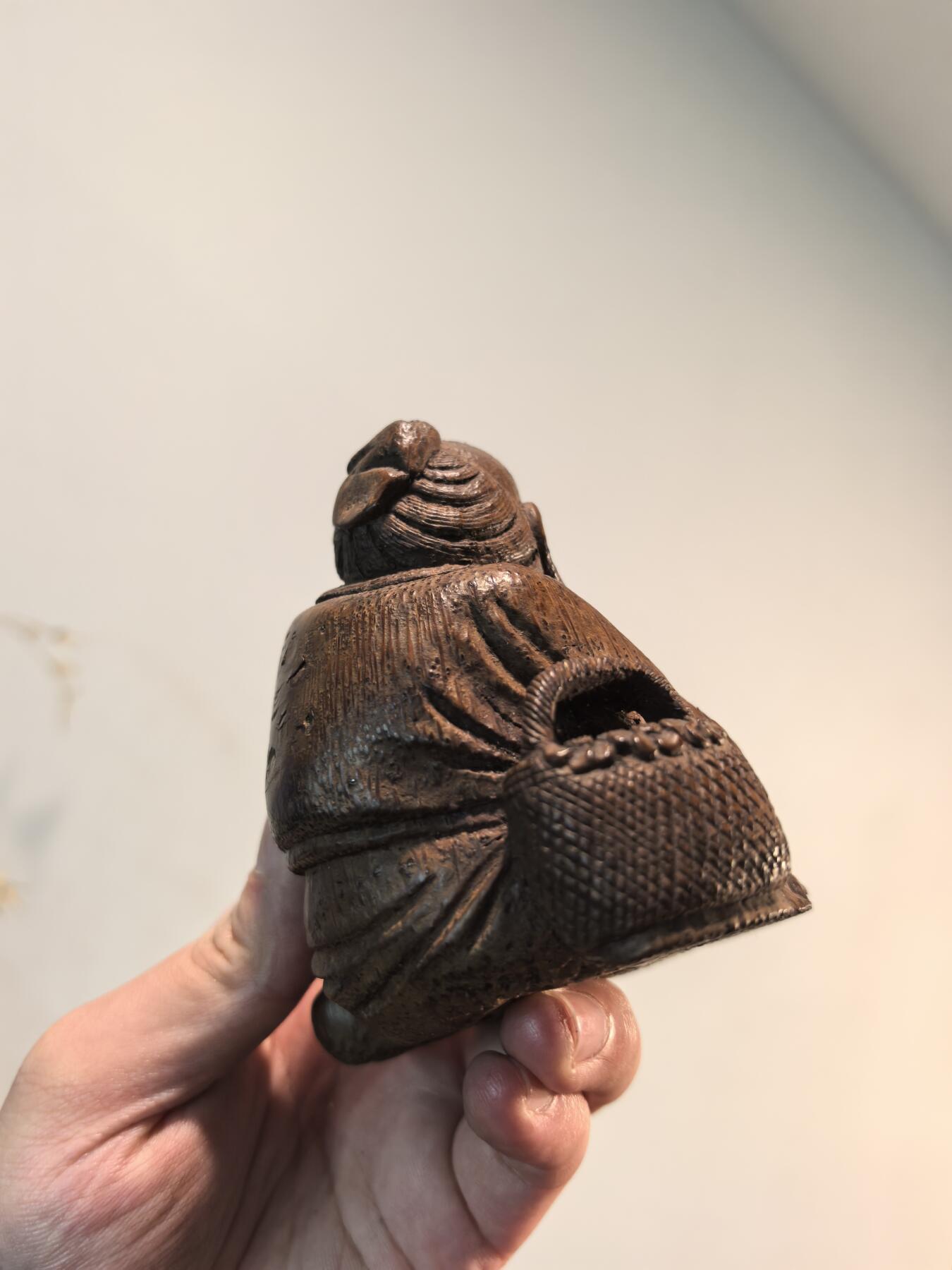 兰馨堂竹雕专场 老竹雕人物摆件