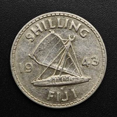 【淘币小摊】实时拍第八百六十三拍   小银币散币场   年前最后一周 之前的预留小年前全部发出 请更换最新收货地址  - 斐济1943年乔治六世一先令银币