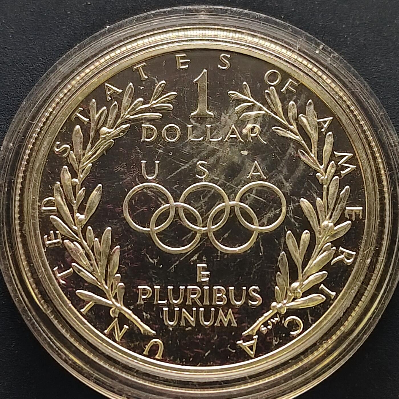 【全场包邮】纯粹捡漏拍501场-持续更新中 美国1988年1元首尔奥运会S版精制纪念银币