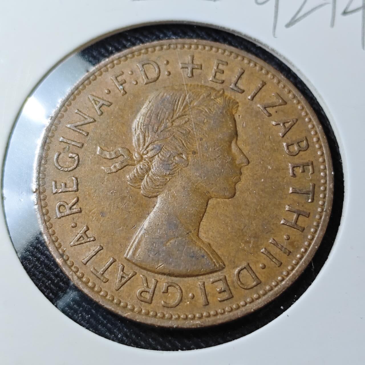 KK钱币收藏小铺  第392期  2月预留时间 周末发货  1965英国1便士铜币