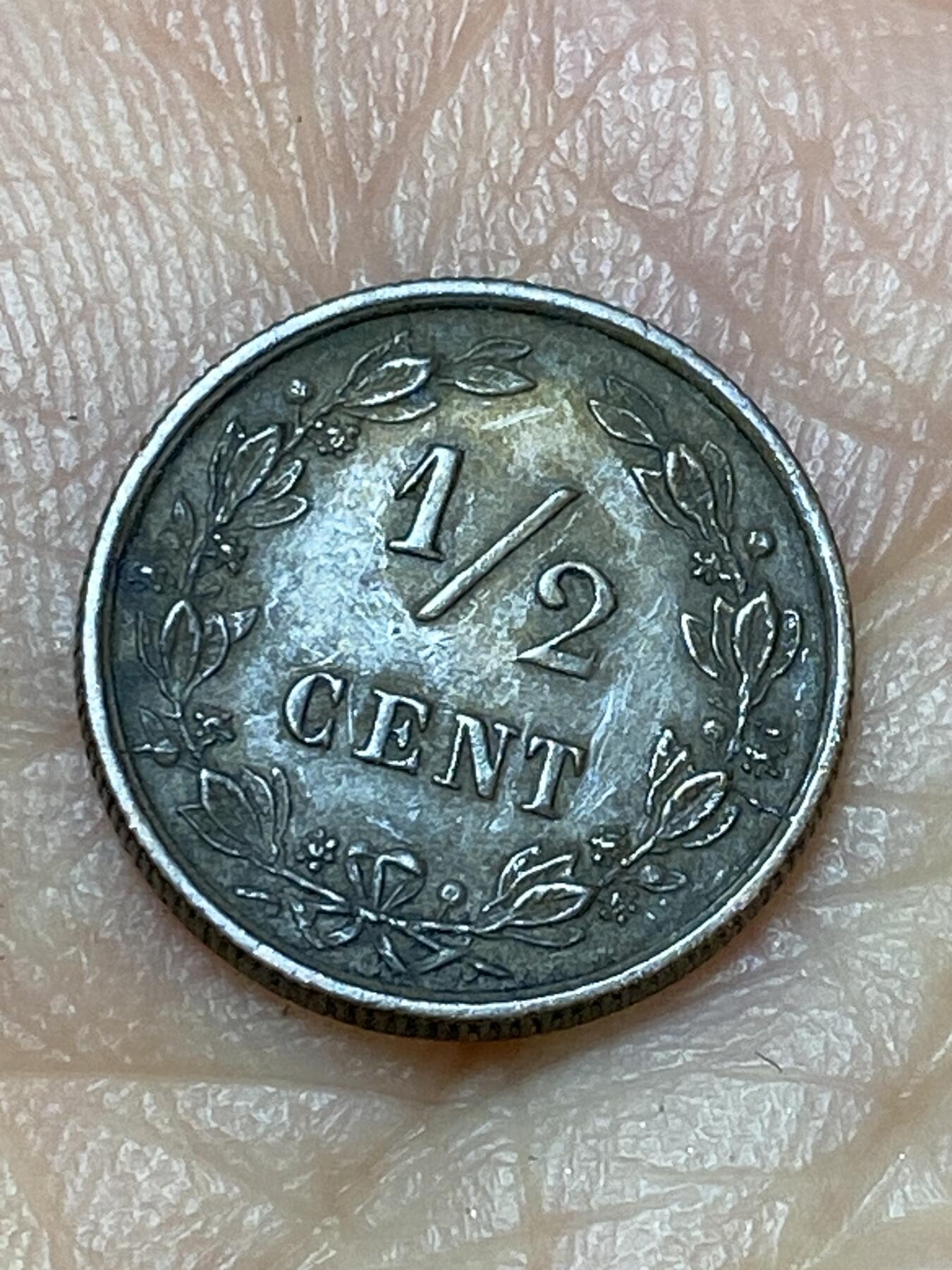 2026年第十九场(总第一百八十八场）外国好品散币场(免佣金) 少见好品–荷兰🇳🇱1878年1/2分(威廉三世时期，Boradaxe–宽刃斧标)