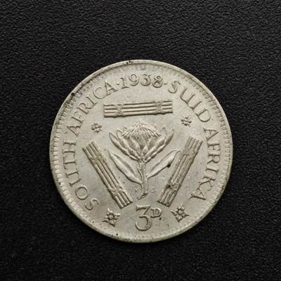 【淘币小摊】实时拍第八百六十三拍   小银币散币场   年前最后一周 之前的预留小年前全部发出 请更换最新收货地址  - 南非1938年乔治六世3便士银币