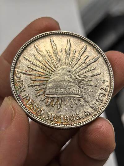 博洋堂“心向春光”2月精品大拍专场暨第160期（全场包邮） - 墨西哥1905MO AM版直边鹰洋少见年份 带光好品