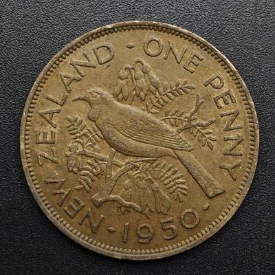 【淘币小摊】实时拍第八百六十三拍   小银币散币场   年前最后一周 之前的预留小年前全部发出 请更换最新收货地址  - 新西兰1950年乔治六世一便士铜币