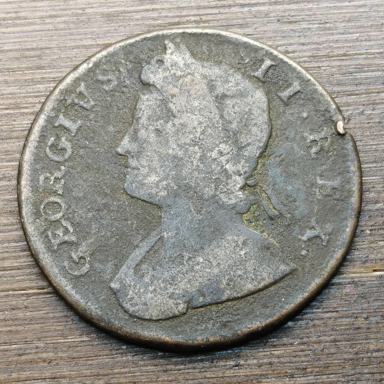 【铜匠收藏】★第144★散币专场 不寄存，30包邮。不满30元，支付5元运费。《接受代拍 代送NGC评级》 93【无寄存】1739年 英国 乔治二世 铜币