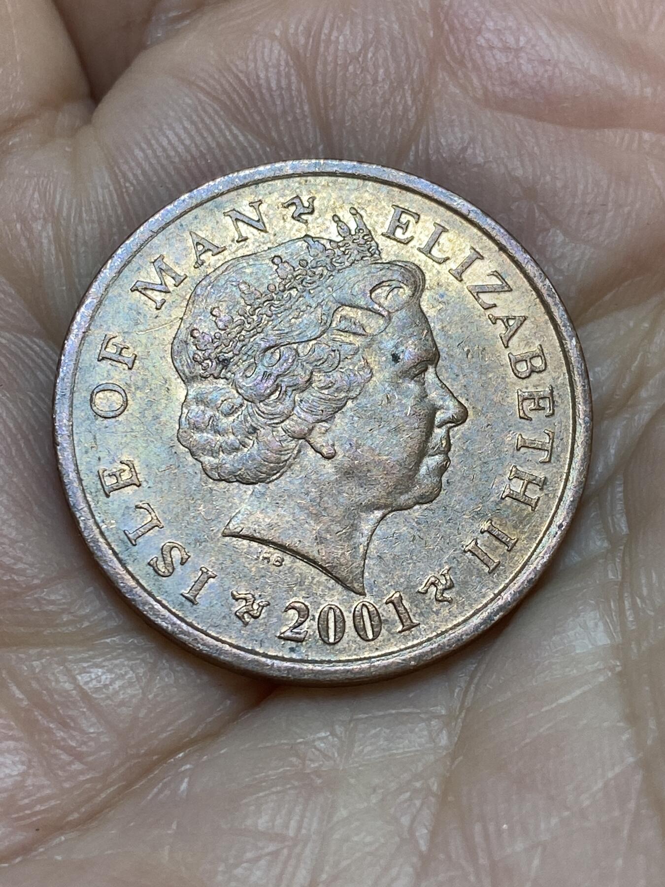 2026年第十九场(总第一百八十八场）外国好品散币场(免佣金) 英属马恩岛🇮🇲2001年2便士(伊丽莎白二世老年第二套)