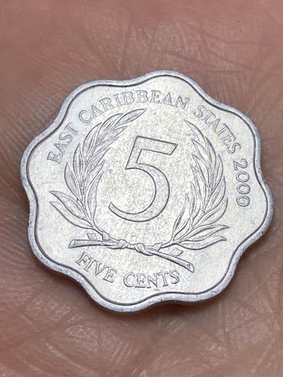 2026年第十九场(总第一百八十八场）外国好品散币场(免佣金) - 东加勒比2000年5分(伊丽莎白二世中年花冠，关门年)