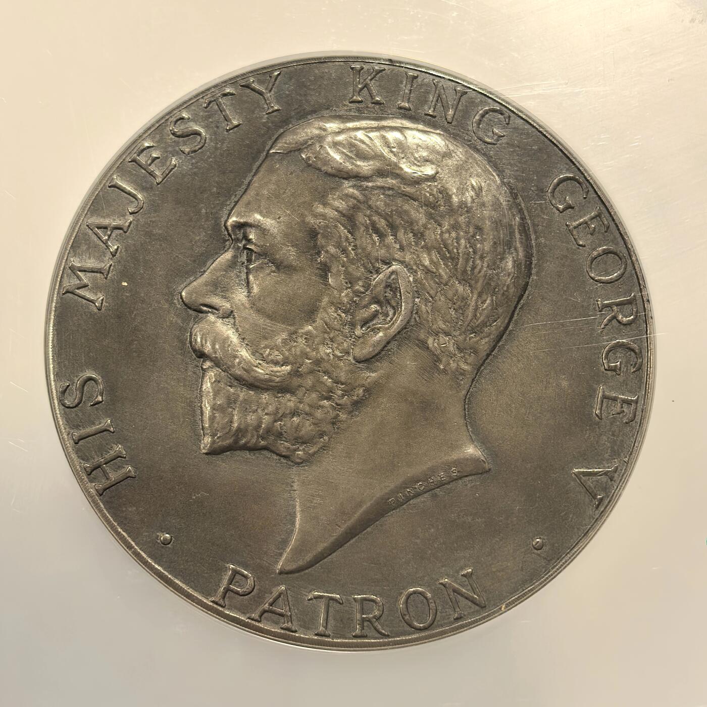 博洋堂“心向春光”2月精品大拍专场暨第160期（全场包邮） NGC MS63 唯一冠军！英国1927年皇家学院巨大银章，55mm尺寸，裸重97克，背面是极其精美的布列塔尼亚女神和学院风景刻画！