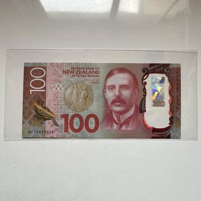 🌹外币初藏🌹🐯2026年第16场 快递将在12号停运 年前需发货的抓紧 ，年后正月十五恢复发货 - 新西兰¥100全新塑料钞 无47靓号