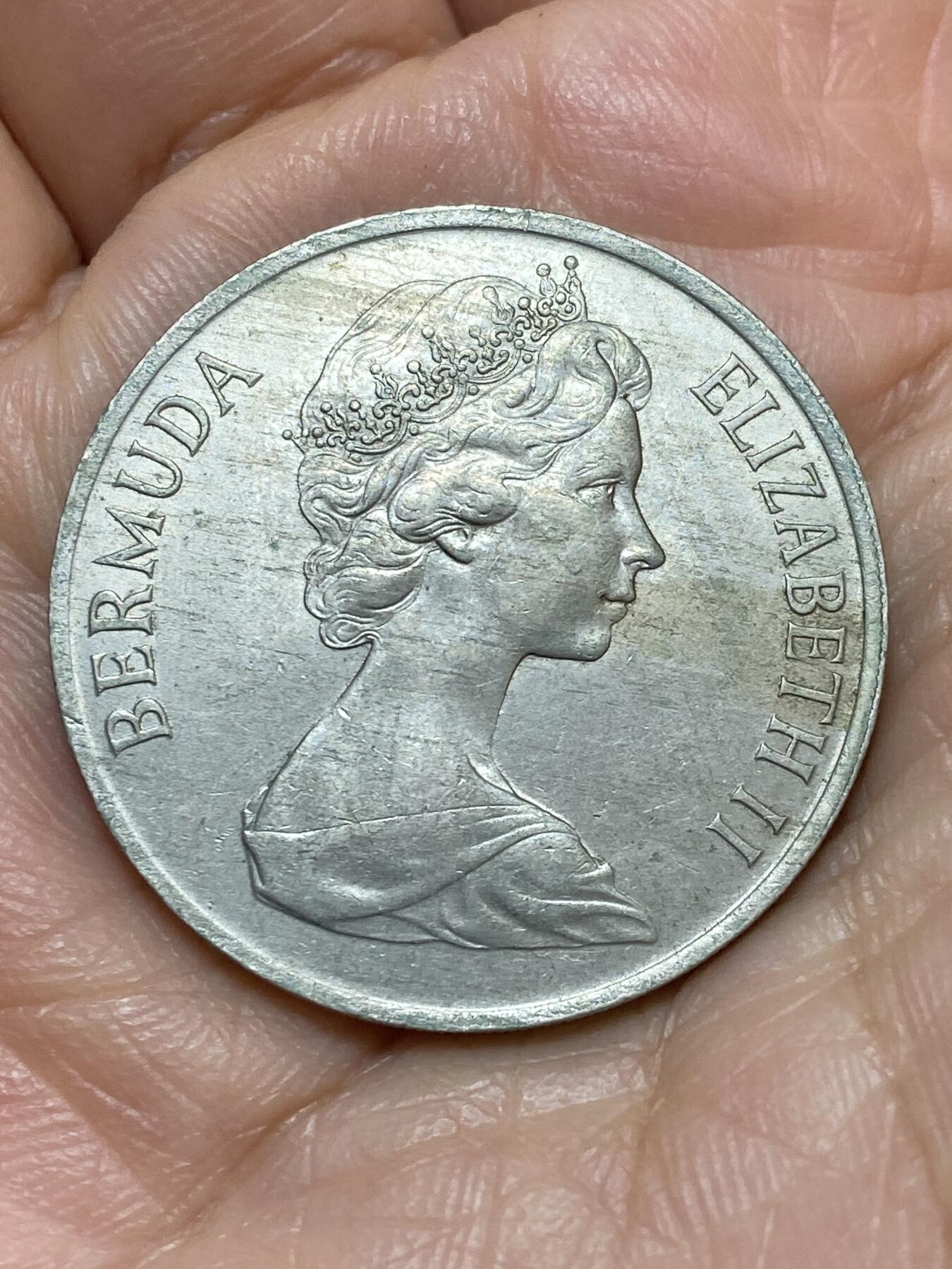 2026年第十九场(总第一百八十八场）外国好品散币场(免佣金) 百慕大🇧🇲1970年50分(伊丽莎白二世中年花冠，首发年)