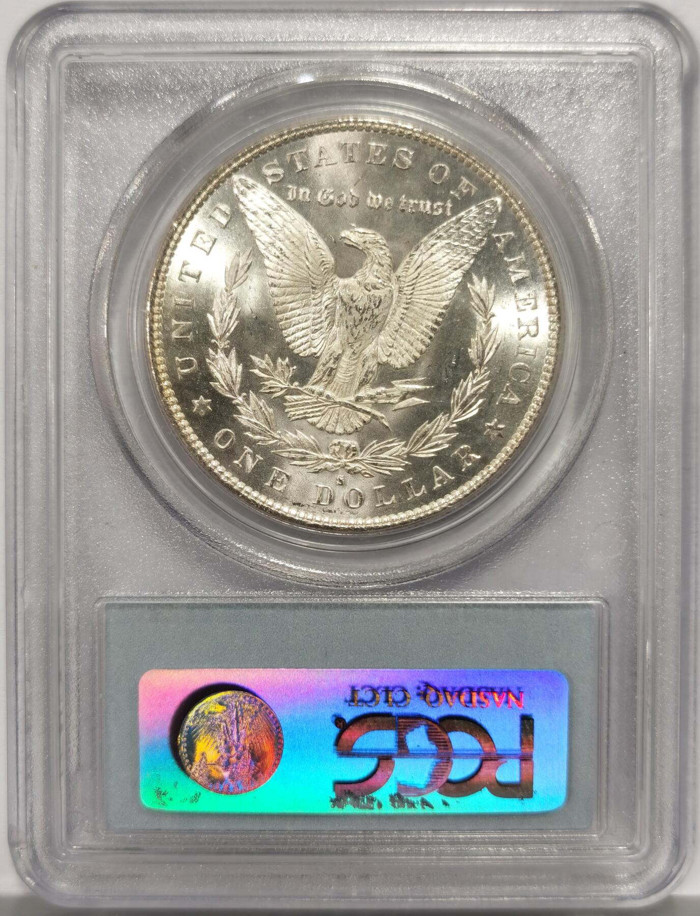 博洋堂“心向春光”2月精品大拍专场暨第160期（全场包邮） PCGS MS65 美国1880年-S摩根银币 丝滑四爪转光
