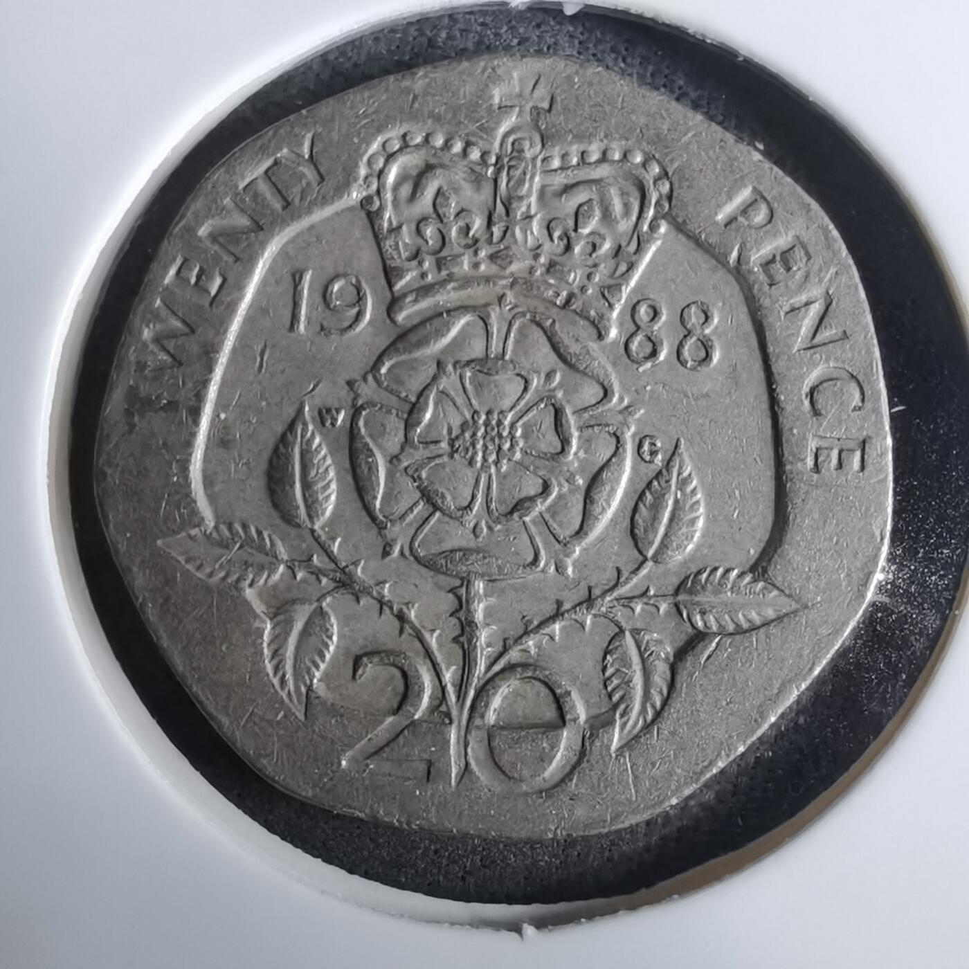 沼泽如烟--第984场 英国1988年20便士