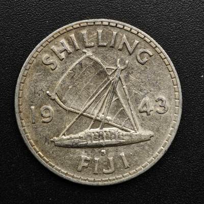 【淘币小摊】实时拍第八百六十三拍   小银币散币场   年前最后一周 之前的预留小年前全部发出 请更换最新收货地址  - 斐济1943年乔治六世一先令银币