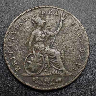 【淘币小摊】实时拍第八百六十三拍   小银币散币场   年前最后一周 之前的预留小年前全部发出 请更换最新收货地址  - 英国1826年乔治四世半便士铜币
