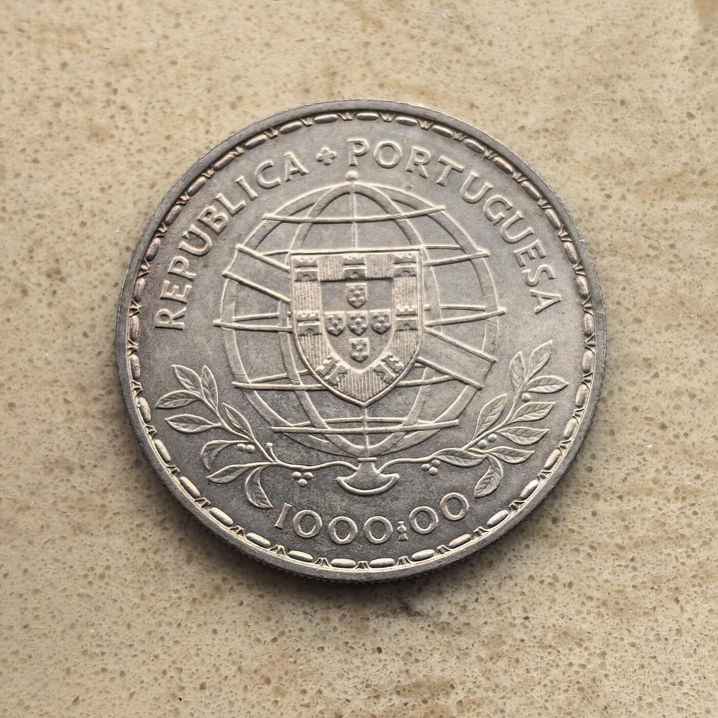 道一币馆币章第一百六十五场 葡萄牙1980年诗人路易斯·德·卡蒙斯逝世400周年1000埃斯库多银币  17g 925s