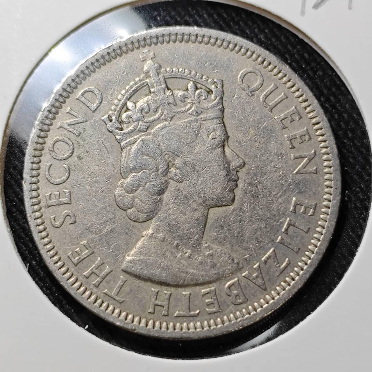 KK钱币收藏小铺  第392期  2月预留时间 周末发货  1971英属毛里求斯1卢比