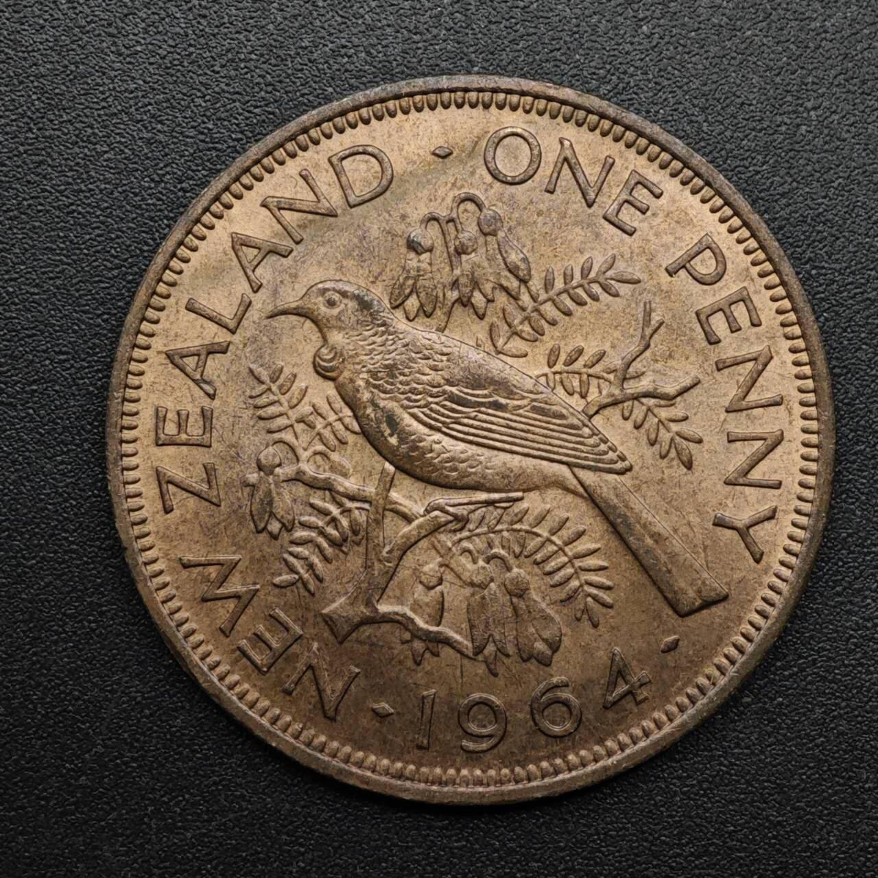 【淘币小摊】实时拍第八百六十三拍   小银币散币场   年前最后一周 之前的预留小年前全部发出 请更换最新收货地址  新西兰1964年伊丽莎白二世一便士铜币