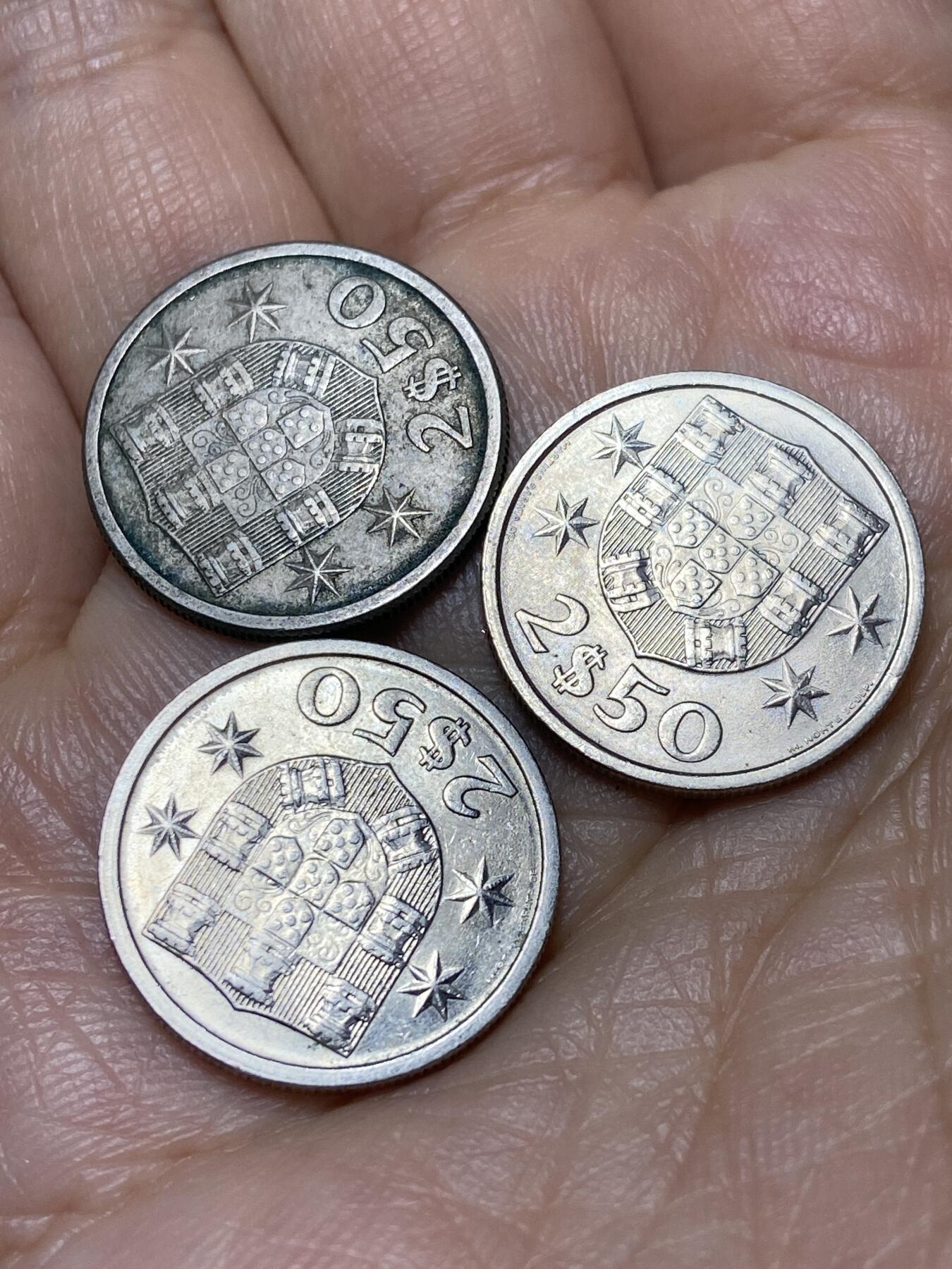 2026年第十九场(总第一百八十八场）外国好品散币场(免佣金) 葡萄牙🇵🇹2.5埃斯库多3枚：1963年83年85年