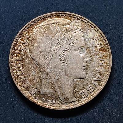 【全场包邮】纯粹捡漏拍501场-持续更新中 - 法国1938年女神20法郎银币【35毫米20克68%】