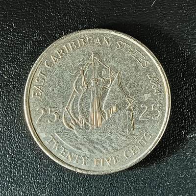 逸泉钱币2026第十二组世界钱币专场春节千件大拍A1614～2574 - 1909 东加勒比25分