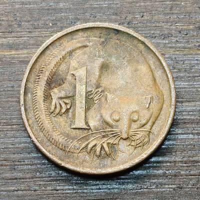 【铜匠收藏】★第144★散币专场 不寄存，30包邮。不满30元，支付5元运费。《接受代拍 代送NGC评级》 - 47【无寄存】澳大利亚1973年1分 袋貂 青铜币