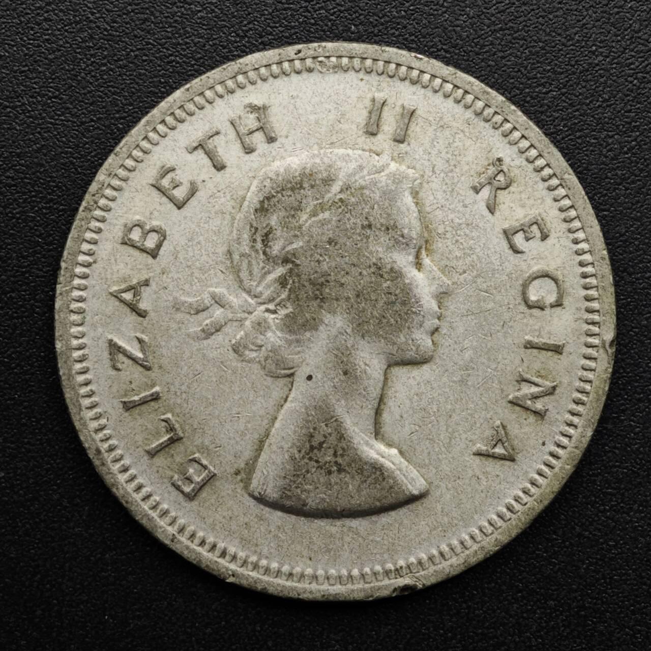 【淘币小摊】实时拍第八百六十三拍   小银币散币场   年前最后一周 之前的预留小年前全部发出 请更换最新收货地址  南非1960年伊丽莎白二世2先令银币