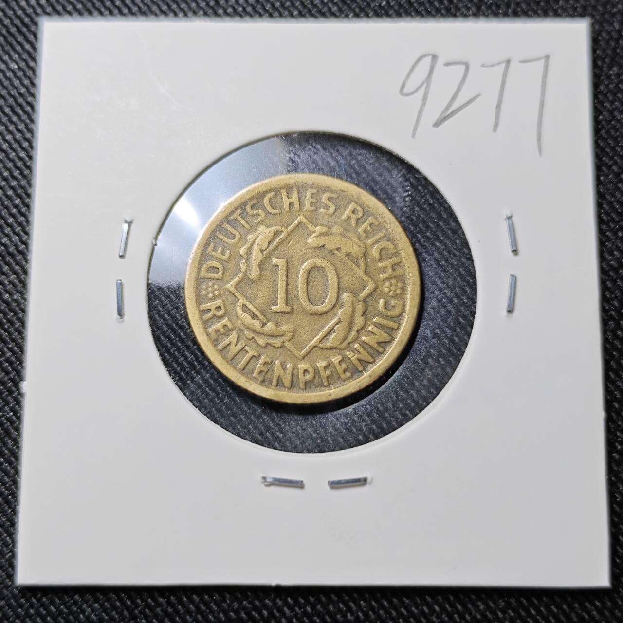 KK钱币收藏小铺  第392期  2月预留时间 周末发货  1924魏玛10分铜币