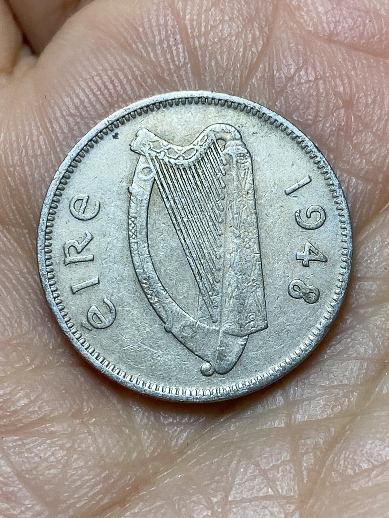 2026年第十九场(总第一百八十八场）外国好品散币场(免佣金) 爱尔兰🇮🇪1948年6便士(共和国时期第一套第二版)