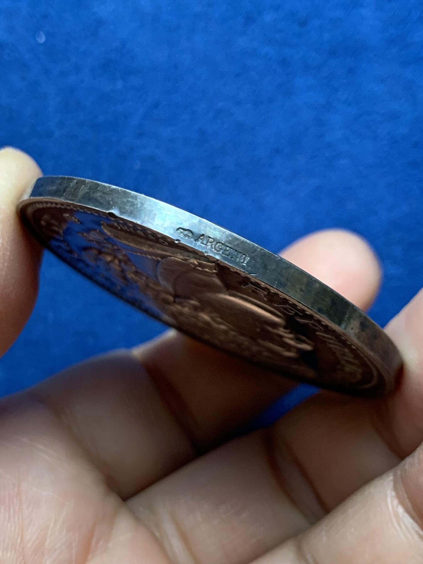 《竞宝斋》第465场 周日，周一，周二，3场连拍 （全场包邮）欢迎送拍 法国Oudine战争部长设立的射击奖银章，66.95g，50.2mm，丰饶角边铭，谷物女神形象玛丽安娜