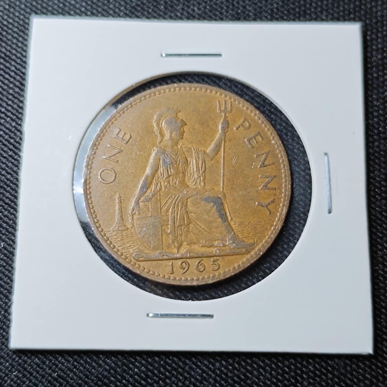 KK钱币收藏小铺  第392期  2月预留时间 周末发货  1965英国1便士铜币