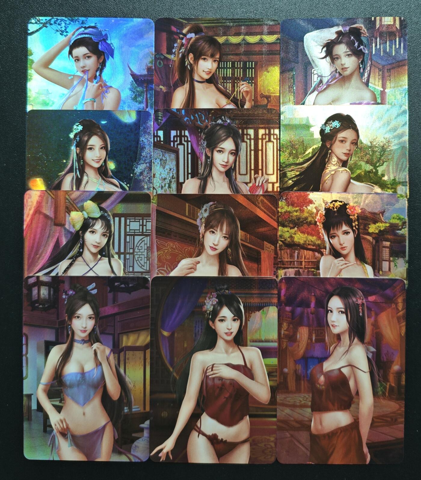 天玑星卡拍第168期《2.3周二截拍艺气风发》持续收拍收评中 满赠卡需备注 宁缺卡牌 金瓶梅 粗彩 十二张