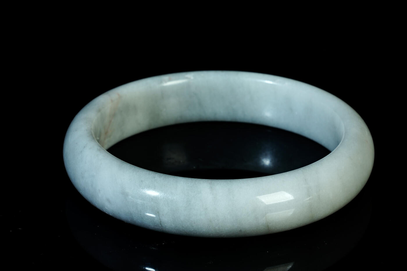 上海都达杂项专场二十一（全场包邮） 天然和田玉青花籽料贵妃手镯90-53