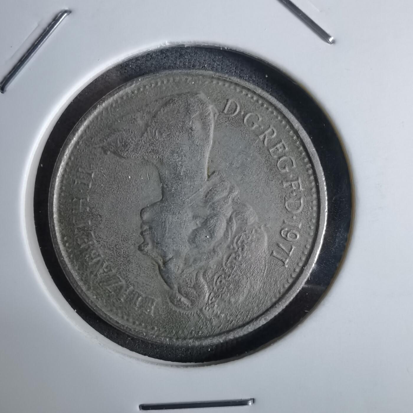 沼泽如烟--第984场 英国1971年5便士