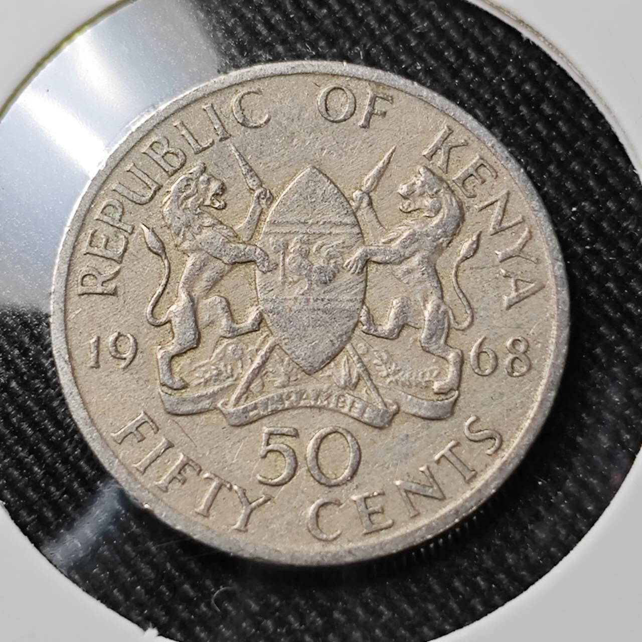 KK钱币收藏小铺  第392期  2月预留时间 周末发货  肯尼亚10分 早期年份头像无字版