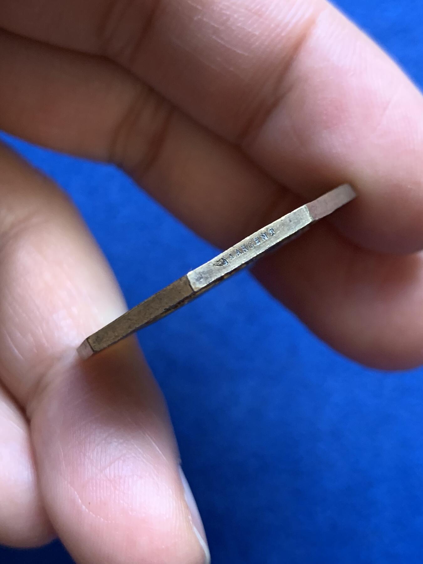 《竞宝斋》第465场 周日，周一，周二，3场连拍 （全场包邮）欢迎送拍 法国八角镀金银质代币，克莱蒙-费朗商会，11.65g，30.7mm，丰饶角1argent边铭