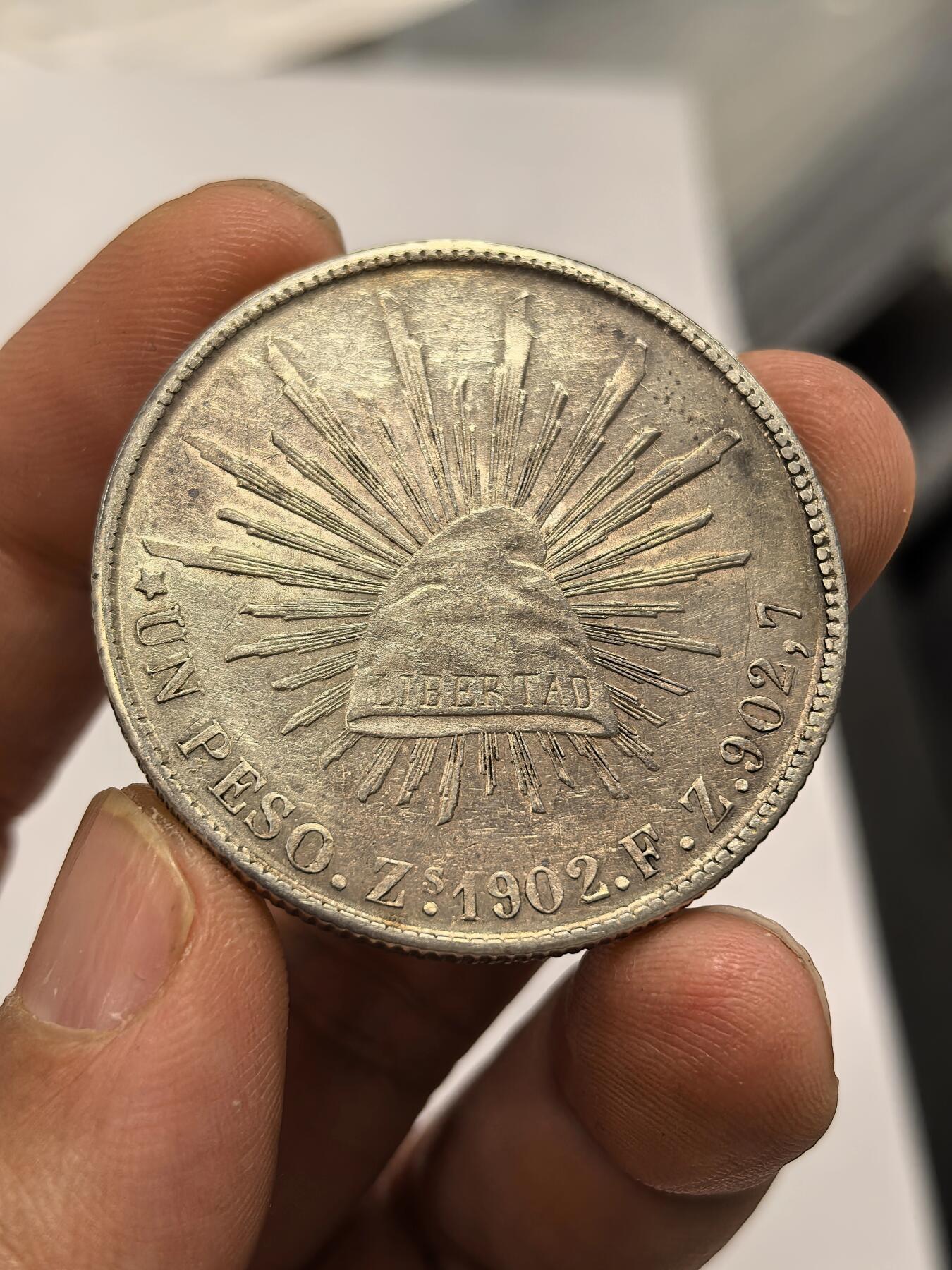 博洋堂“心向春光”2月精品大拍专场暨第160期（全场包邮） 墨西哥1902ZS FZ版直边鹰洋 原光好品