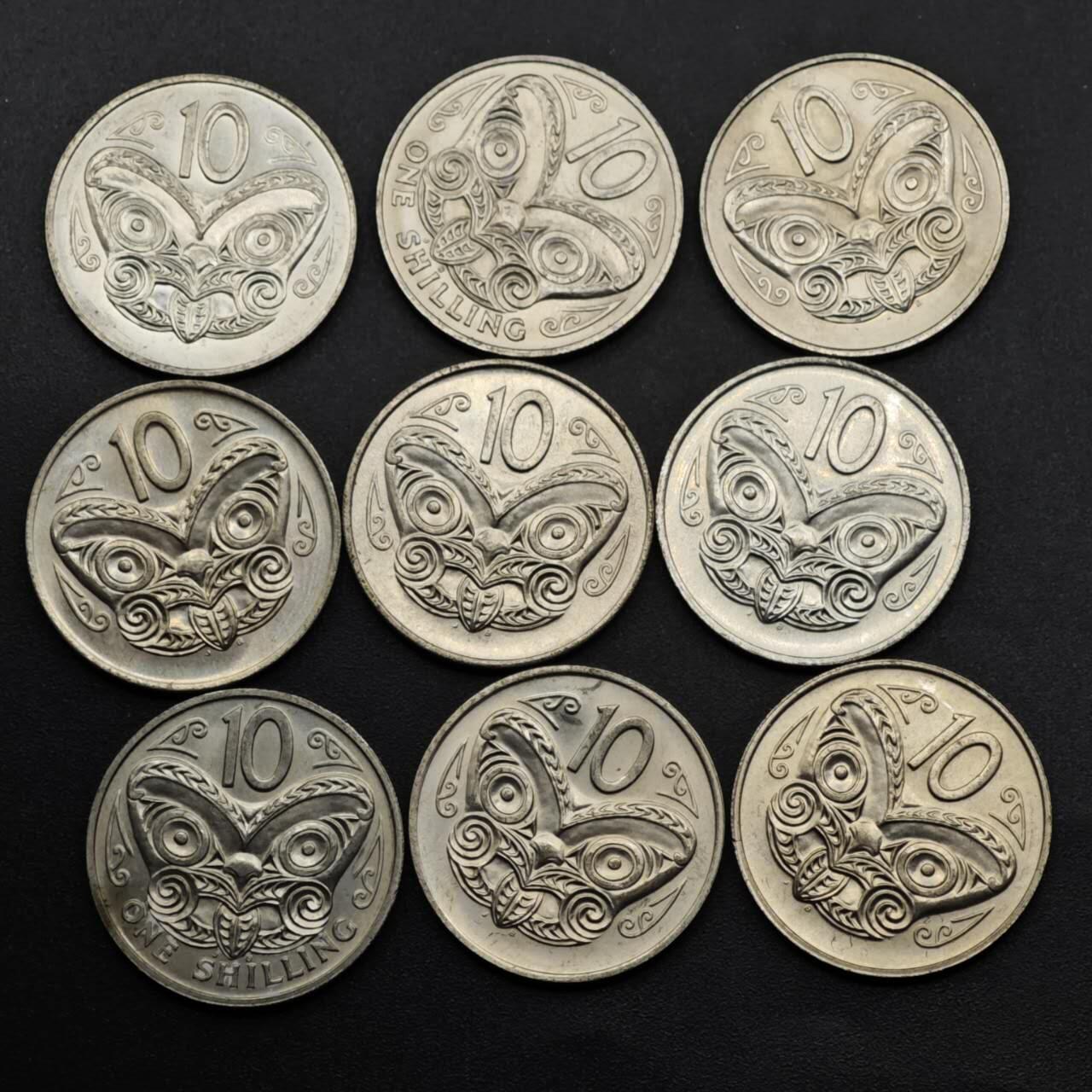 【淘币小摊】实时拍第八百六十三拍   小银币散币场   年前最后一周 之前的预留小年前全部发出 请更换最新收货地址  新西兰10分镍币9枚