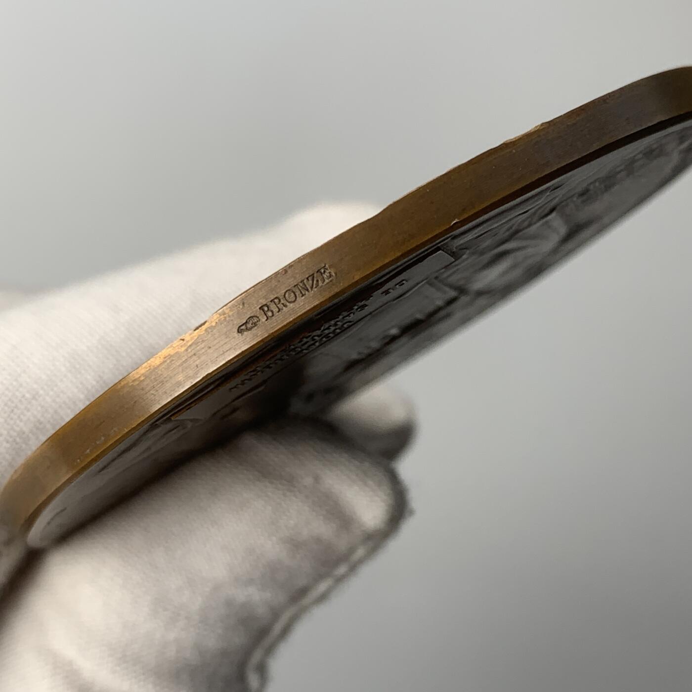 掌中浮雕-藏着的欧洲第052场 1913年雷蒙德-庞加莱当选法兰西共和国总统纪念铜章，72mm，原盒