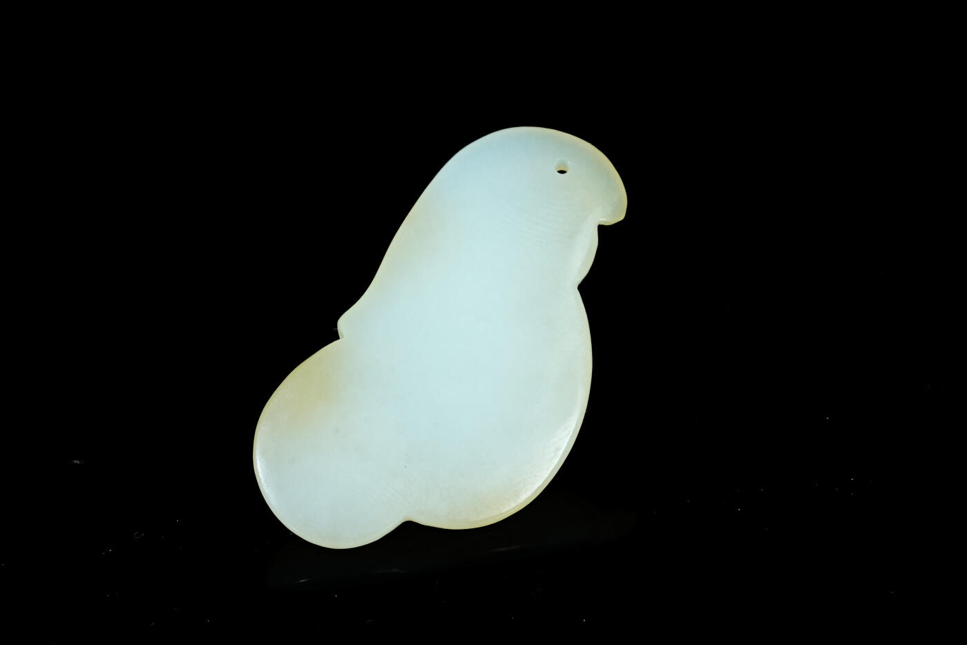 上海都达杂项专场十九（全场包邮） 和田玉籽料精雕《灵芝如意》挂件90-21