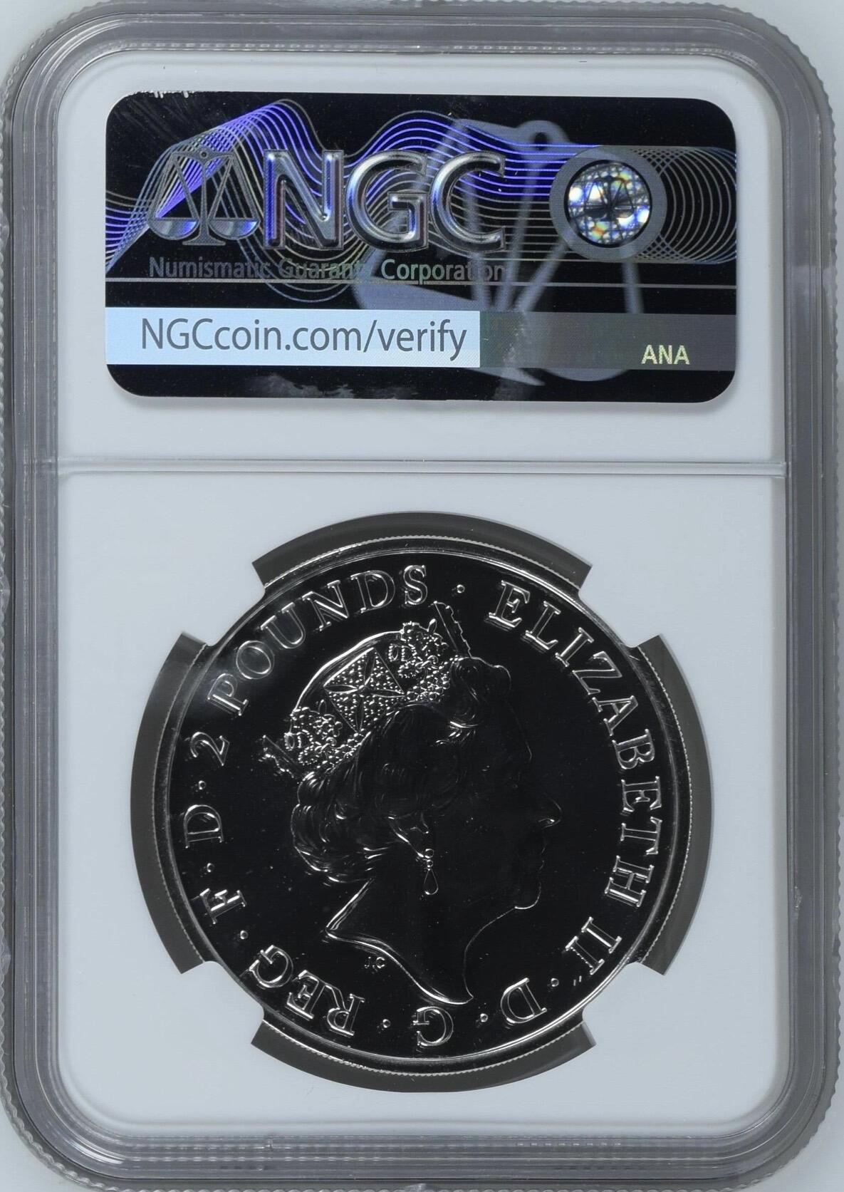 S&S Numismatic世界钱币-拍卖 第120期  英国2022年 不列颠尼亚-三女神 2英镑1盎司999银币 盒证齐全 31.21克999银 NGC MS69 盒证齐全